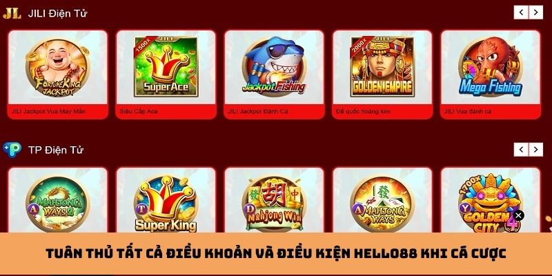 Thành viên cần tuân thủ điều khoản và điều kiện về dịch vụ cá cược game